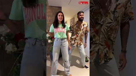 Star Indian Cricketer Hardik Pandya Is Seen Practicing A Dance With Her Wife And Dancer Natasa