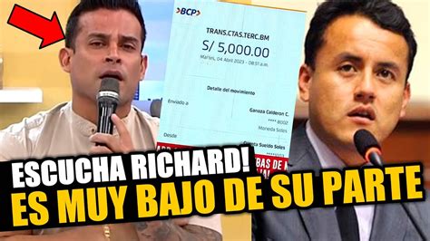 Christian Dominguez Critica A Richard Acu A Por Revelar El Monto Que El