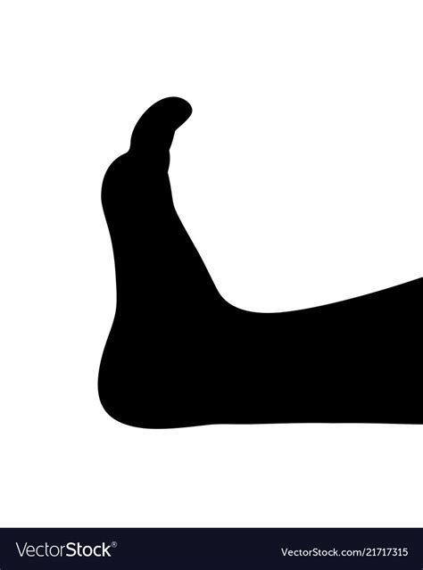 Silhouette Human Foot Royalty Free Vector Image