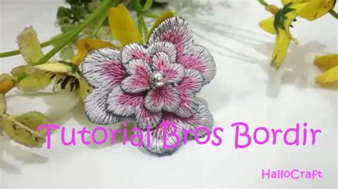 membuat bros bordir pins embroidary sewing vintage youtube