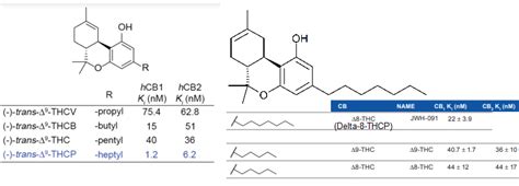 Binding Affinity Of Delta Thcp Vs Delta Thcp Vs D Thc Vs D Thc Vs