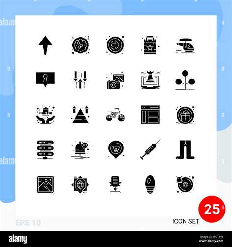 25 interfaz de usuario Glifo sólido paquete de signos modernos y