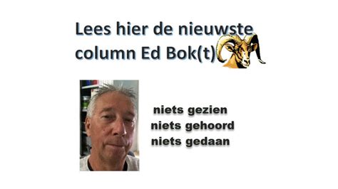 Column Edbokt Over Schokkend Rapport Niets Gezien Niets Gehoord