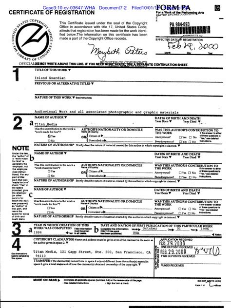 Pdf 310 Cv 03647 Wha Docket 7 2 Certificate Of Registration Dokumen Tips