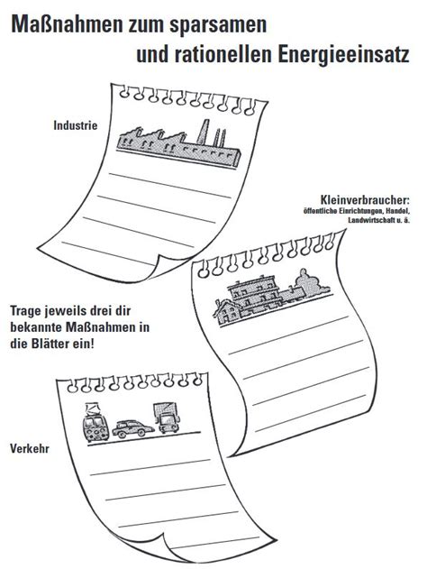 Arbeitsblatt Energie Sparsam Verwenden Energie Macht Schule