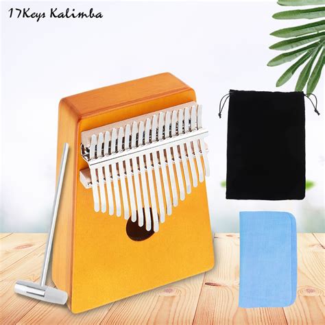 17 Key Kalimba Duim Piano Single Board Mahonie Wat Grandado