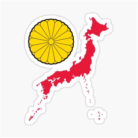 "Imperial Seal of Japan with Map" Sticker for Sale by Frogpen | Redbubble