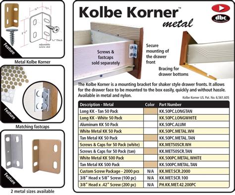 Fastcap Metal Kolbe Korners White Advanced Hardware Supply