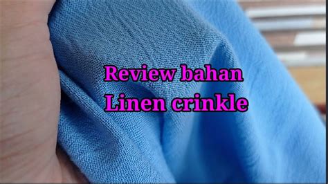 Mengenal Bahan Linen Crinkle Youtube