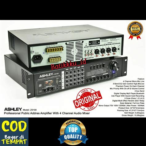 Jual Power Amplifier Ashley Z Z Original Watt Ampli Masjid