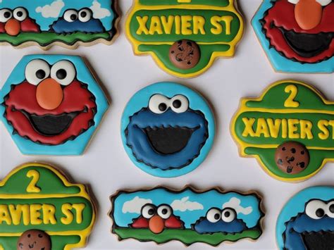 Sesame Street Elmo Cookie Monster Decorated Butter Vanilla Sugar ...