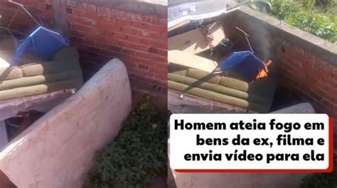 Homem Ateia Fogo Em M Veis E Roupas Da Ex Filma E Envia V Deo Para Ela