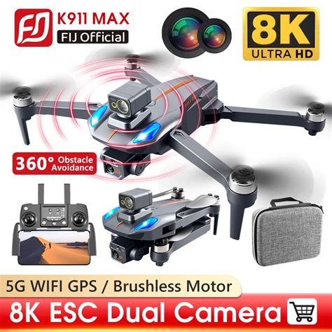 K911 max zangão 4k profissional dupla hd câmera 5g wifi gps dron 360