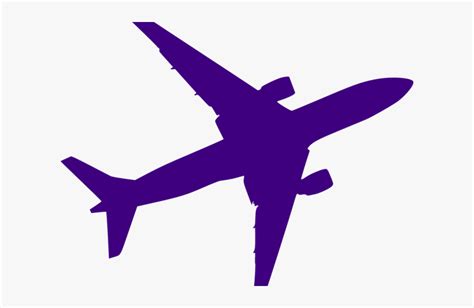 Transparent Jet Silhouette Png - Purple Airplane Clipart, Png Download - kindpng