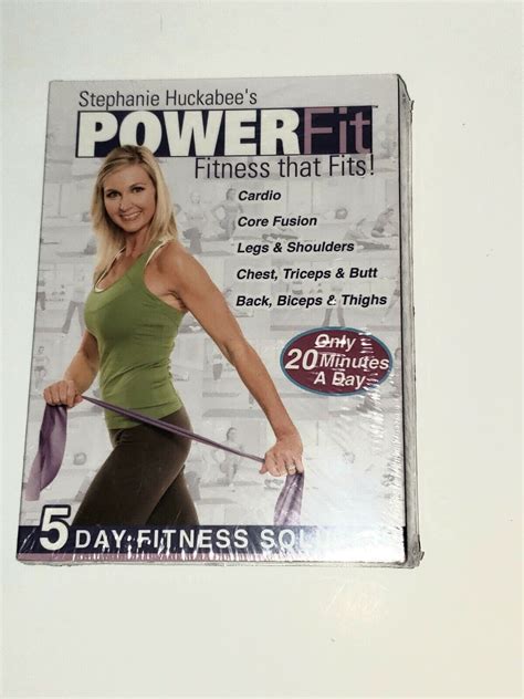 Stephanie Huckabees Powerfit Fitness That Fits 5 Disc Dvd Set New