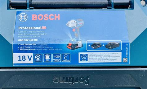 BOSCH Akku Drehschlagschrauber GDS 18V 450 HC 2x Akku 4 0 Ah 1x GAL 18V