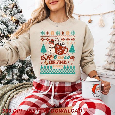 Hot Cocoa Christmas Movie Png Christmas Coffee Png Retro Christmas Png Funny Christmas Png