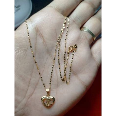 PAWNABLE 18k Saudi Gold Necklace 18 20 Shopee Philippines