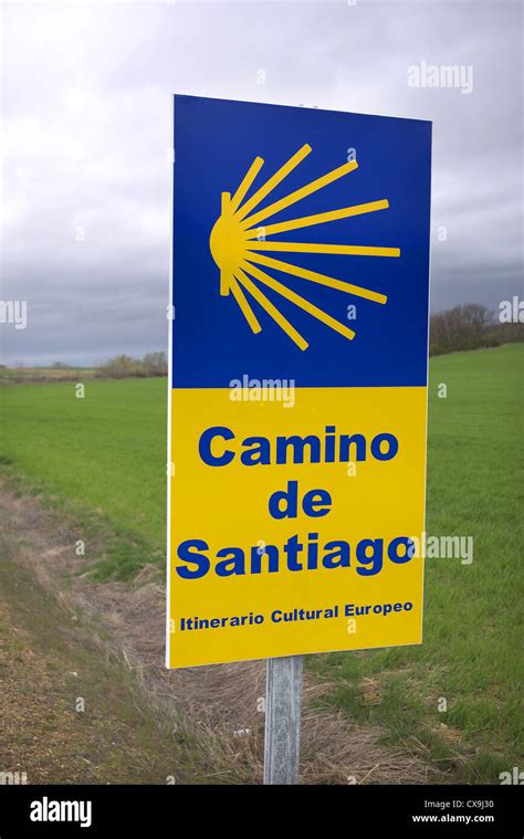 Camino De Santiago Way Marker Spain Stock Photo Alamy