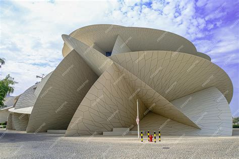 Premium Photo | Architecture details of national museum in doha qatar