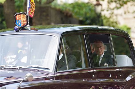 King Charles III Waves To Crowds As He Heads To Buckingham Palace