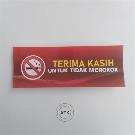 Jual Stiker Terima Kasih Untuk Tidak Merokok Stiker Merokok No