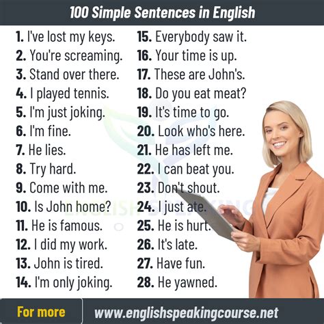 100 Sentences You Can Use Everyday English Sentences Simple