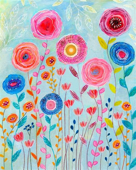 Large Art Print Flower Art Print Large Flower Painting | Etsy