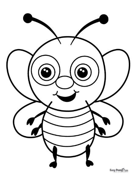 Printable Bee Coloring Pages 30 Cute Sheets Easy Peasy And Fun