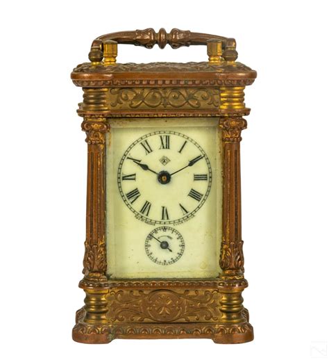 Sold At Auction Ansonia Clock Co Ansonia French 19c Antique Carriage Clock And Case