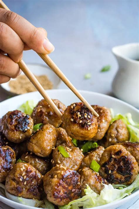 Chinese Bbq Pork Meatballs Wok And Skillet