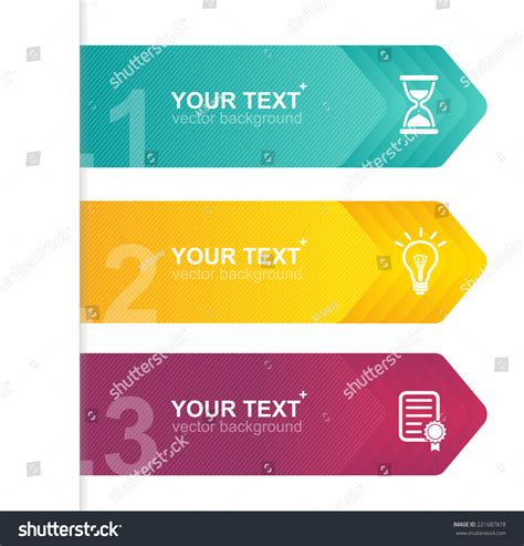 Vector Colorful Text Boxes Infographics Options Stock Vector Royalty