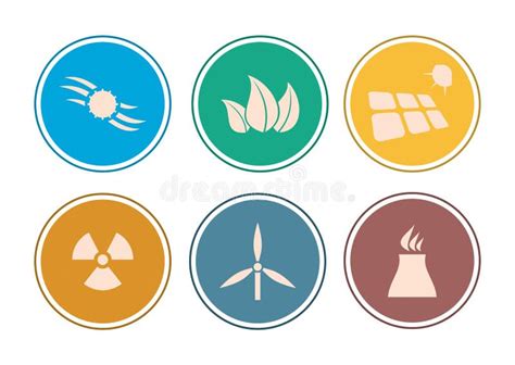 Flat Design – Energy Icon Set Stock Vector - Illustration of graphic ...