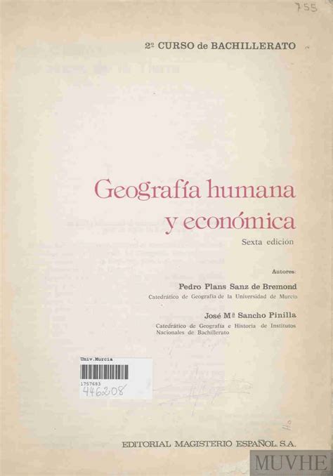 Geografía humana y económica MUVHE