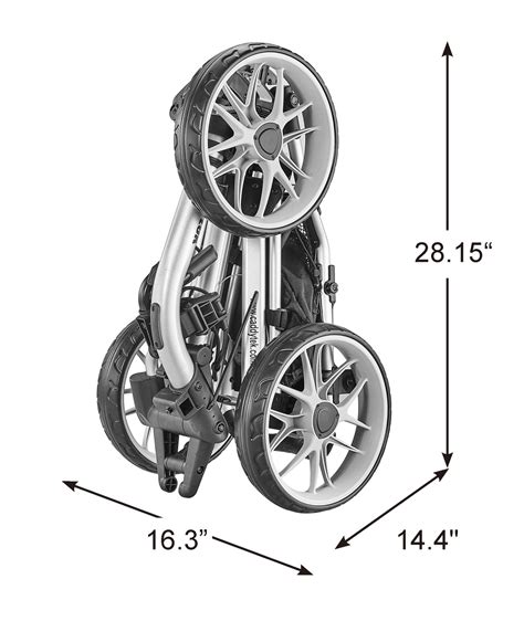 Caddytek Golf Caddylite Ez Fold V8 3 Wheel Push Cart