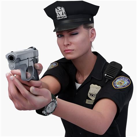 Female Police Officer 0004 3d Model 49 Fbx Max Obj Free3d