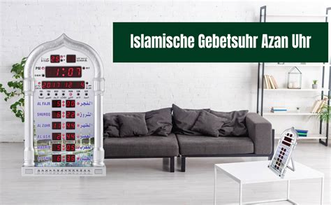 Amazon De Fafeicy Islamische Gebetsuhr Azan Uhr Moslemischer Uhren