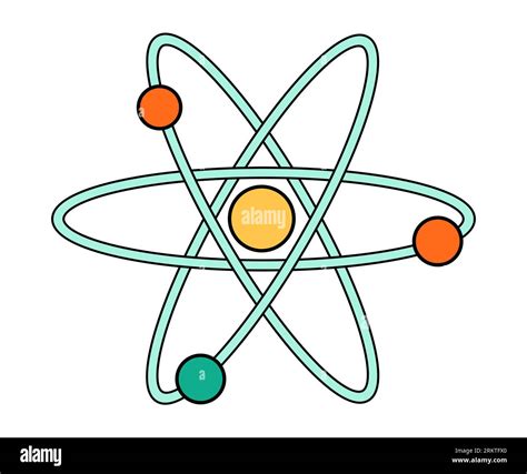 Science school atom education icon. Chemistry and physics laboratory ...