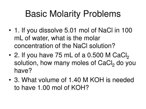 PPT - Molar Concentration PowerPoint Presentation, free download - ID ...