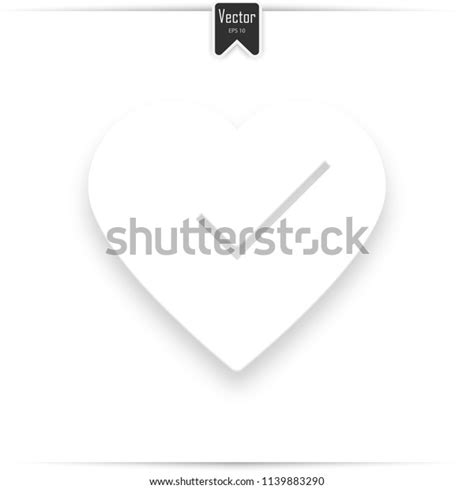 Check Mark Heart Vector Illustration Isolated Stock Vector Royalty