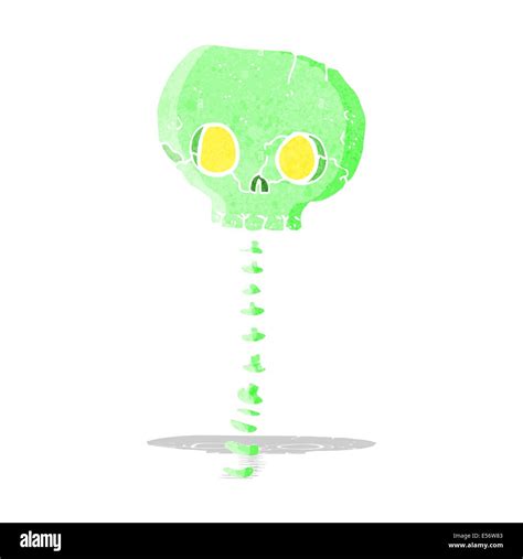 Cartoon Spooky Skull And Spine Stock Vector Image And Art Alamy