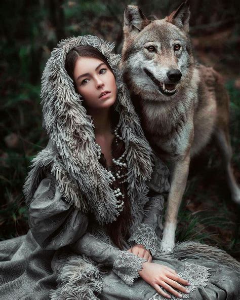 Beauty And The Beast Wolves And Women Women And Wolves Wolf Photos