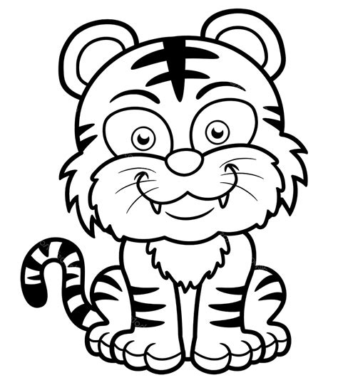 Ni O Tigre Para Colorear Imprimir E Dibujar Coloringonly