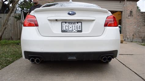 Subaru WRX STI Nameless Performance Staggered Axleback Exhaust YouTube