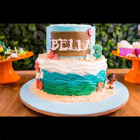 Bolo Da Moana Quadrado - Bolo Da Moana Baby De Chantilly Quadrado - Compartilhar Bolo