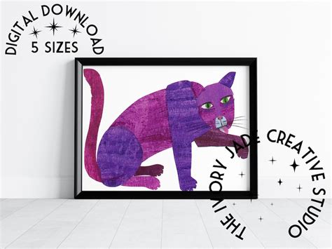 Eric Carle Purple Cat Instant Digital Download Childrens - Etsy