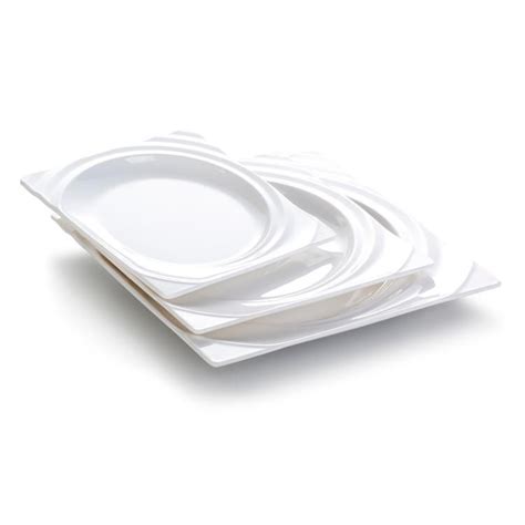 93 Inch White Rectangular Melamine Snack Plates Yj065yjc Snack Plate