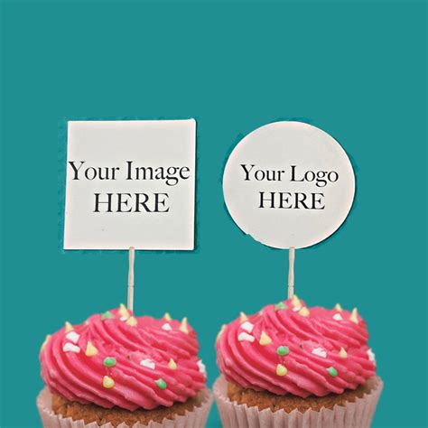 Custom Image Cupcake Topper Custom Logo Cupcake Topper Custom Cupcake