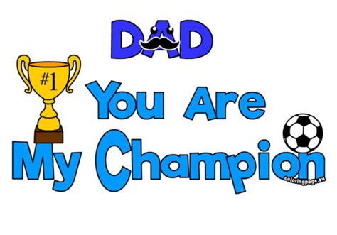 Champion Dad Coloring Page