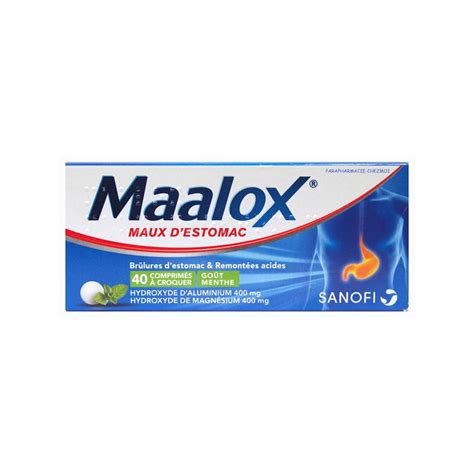 Maalox Maux Destomac Menthe Comprimes A Croquer Sanofi